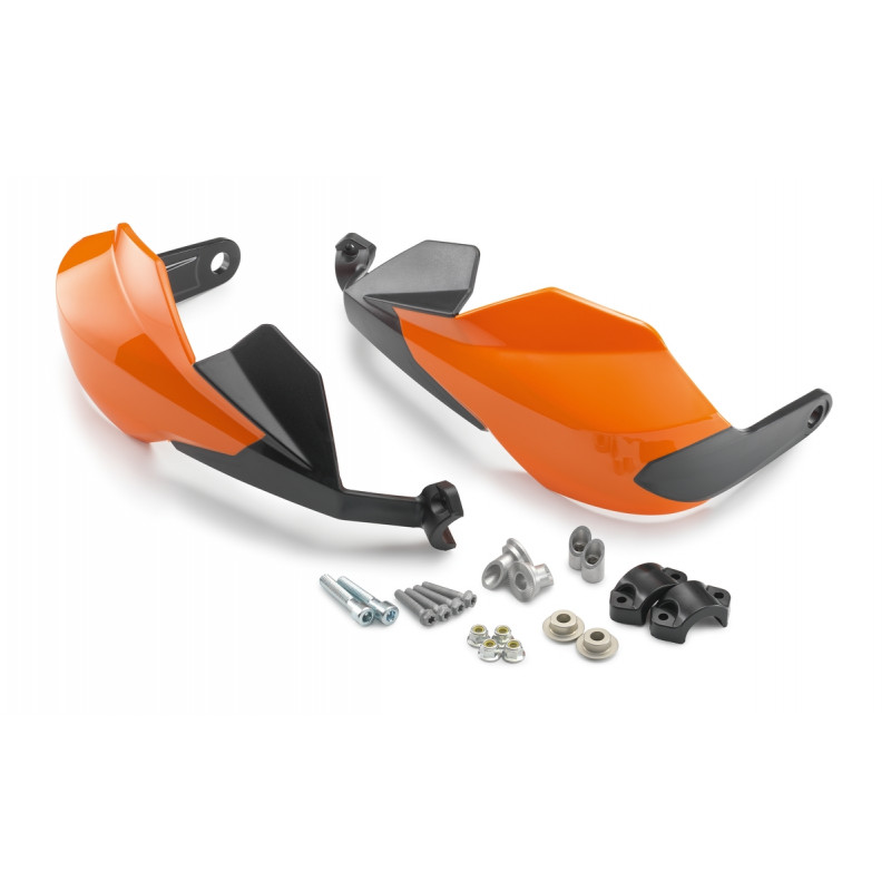Kit de protège main fermé Version HAUTE Orange pour KTM SX/EXC - 390/790/890/1090/1190 ADVENTURE/R (15-24) et 1290 SUPER ADVENTU