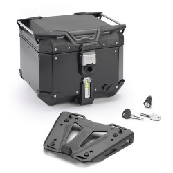 PACK Complet Topcase GIVI "TREKKER OUTBACK EVO SMART" Noir (42L) + Support + Barillet pour 790 et 890 ADVENTURE
