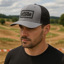 CASQUETTE KTM "OUTLINE TRUCKER CAP" GRISE (2025)