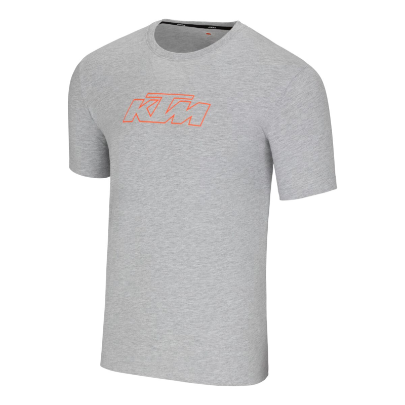 T-SHIRT HOMME KTM "ESSENTIAL TEE" GRIS CLAIR CHINÉ