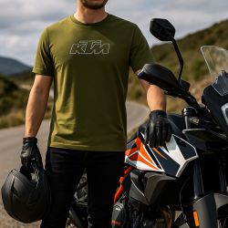 T-SHIRT HOMME KTM "ESSENTIAL TEE" VERT OLIVE