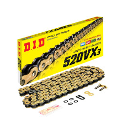 Chaîne DID 520 VX3 G&B (118/520) pour KTM EXC/EXC-F de 2003 à 2025