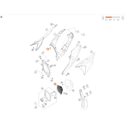 Support de Filtre à Air origine pour KTM SX/SX-F (S-23) et EXC/EXC-F (S-24)