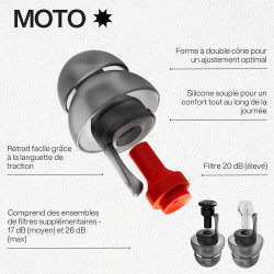 Bouchons d'oreille moto KTM réutilisable-3PW250018800
