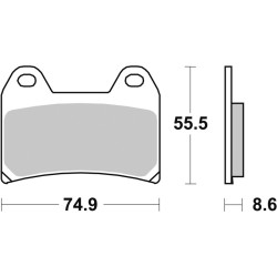 Plaquettes de frein Brembo SA – métal fritté (07BB19SA)