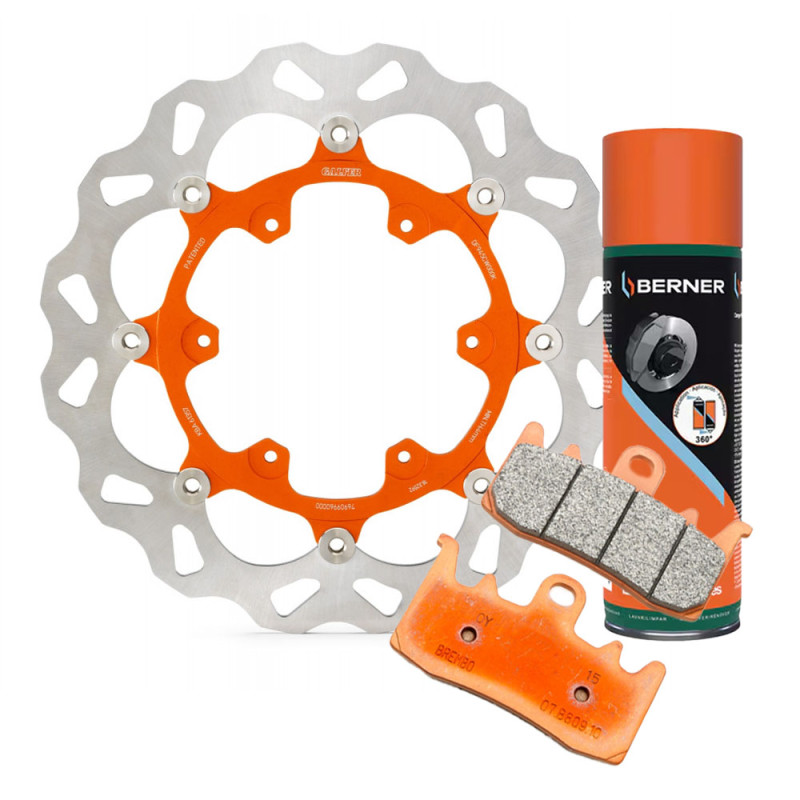 KIT CHANGEMENT DE DISQUE AVANT ORANGE 320MM - 690 SMCR (19-24) KIT CHANGEMENT DE DISQUE AVANT ORANGE 320MM - 690 SMCR (19-24)