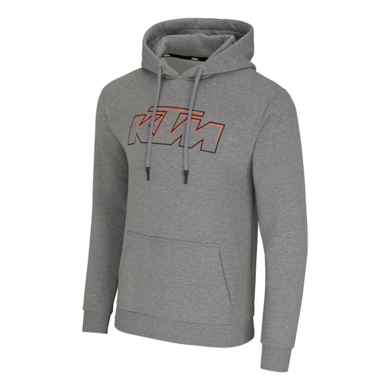SWEAT A CAPUCHE KTM HOMME "ESSENTIAL HOODIE" GRIS CHINE (2025)