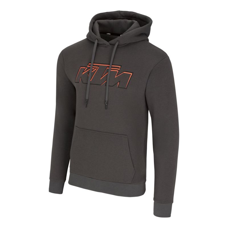 SWEAT A CAPUCHE KTM HOMME "ESSENTIAL HOODIE" GRIS FONCE (2025)