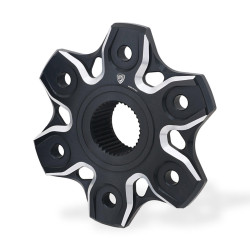 Flasque Porte Couronne CNC RACING Noir/Argent anodisée pour KTM 1390 SUPER DUKE-R