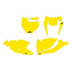 Kit autocollants de fond de plaque JAUNE pour KTM SX/SX-F (16-18) et EXC/EXC-F (17-19)