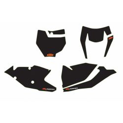 Kit autocollants de fond de plaque NOIR pour KTM SX/SX-F (16-18) et EXC/EXC-F (17-19)