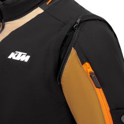 VESTE MOTO ENDURO KTM "RACETECH VEST" NOIR / BEIGE (2025)