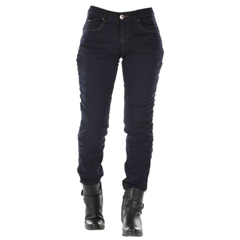 Jean moto Femme OVERLAP "City Lady Navy" Bleu -  OVP-CITYL-HU-NAXX