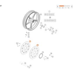 Disque de frein avant Origine (320mm) pour KTM 1290 et 1390 SUPERDUKE-R et EVO/GT