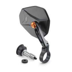 Rétroviseur d'embout de guidon Seul articulé Aluminium anodisé pour motos KTM 