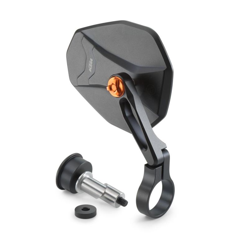 Rétroviseur d'embout de guidon Seul articulé Aluminium anodisé pour motos KTM 
