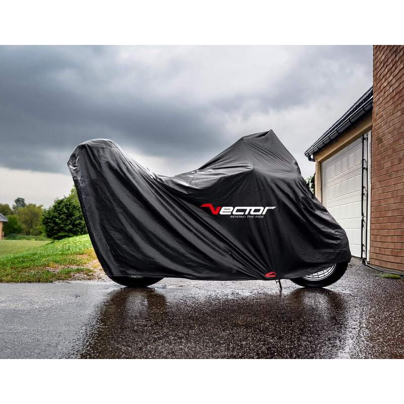 1130174004-Housse de protection intérieure/extérieure VECTOR H20 pour moto avec top case - noir - XL