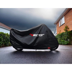 Housse de protection intérieure/extérieure VECTOR H20 pour moto - noir - L