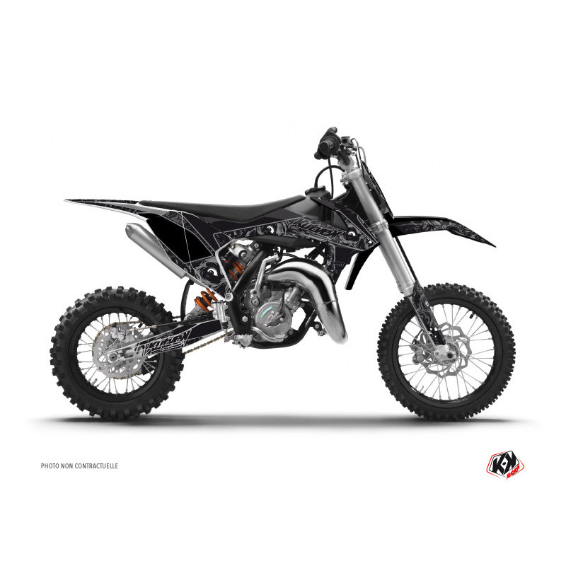 Kit Déco Moto Cross Zombies Dark KTM 50 SX Noir FINITION BRILLANT