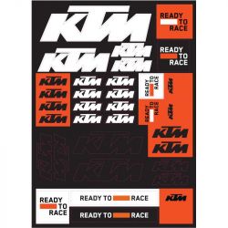 PLANCHE DE STICKERS KTM "TEAM CORPORATE STICKER SHEET"