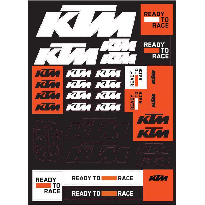 PLANCHE DE STICKERS KTM "TEAM CORPORATE STICKER SHEET"