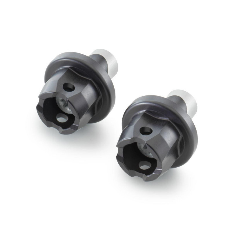 Roulettes de protection ARRIÈRE Aluminium anodisées Noires pour KTM 690 DUKE/ENDURO-R/SMC-R