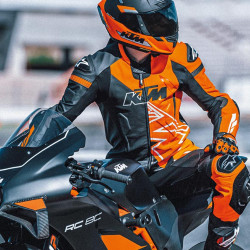 COMBINAISON MOTO HOMME CUIR KTM RADIUS 1-PCS SUIT BY ALPINESTARS  SIZE_POWERWEAR L/52