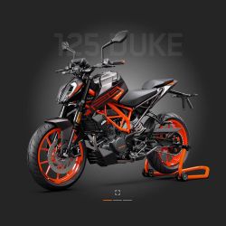 Embouts de guidon orange pour KTM 125 DUKE/RC (17-23) et 390 DUKE/RC (14-23)