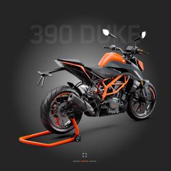 Embouts de guidon orange pour KTM 125 DUKE/RC (17-23) et 390 DUKE/RC (14-23)