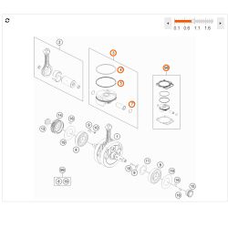 Kit piston Cote 2 (Gr. II) pour KTM 500 EXC-F (20-22)