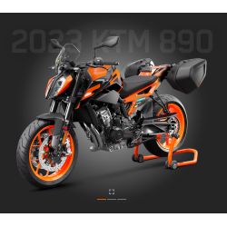 Jeu de sacoches latérales pour KTM 790 DUKE et 890 DUKE-R