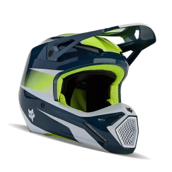 Casque moto cross Junior FOX "V1 FLORA" Bleu Indigo